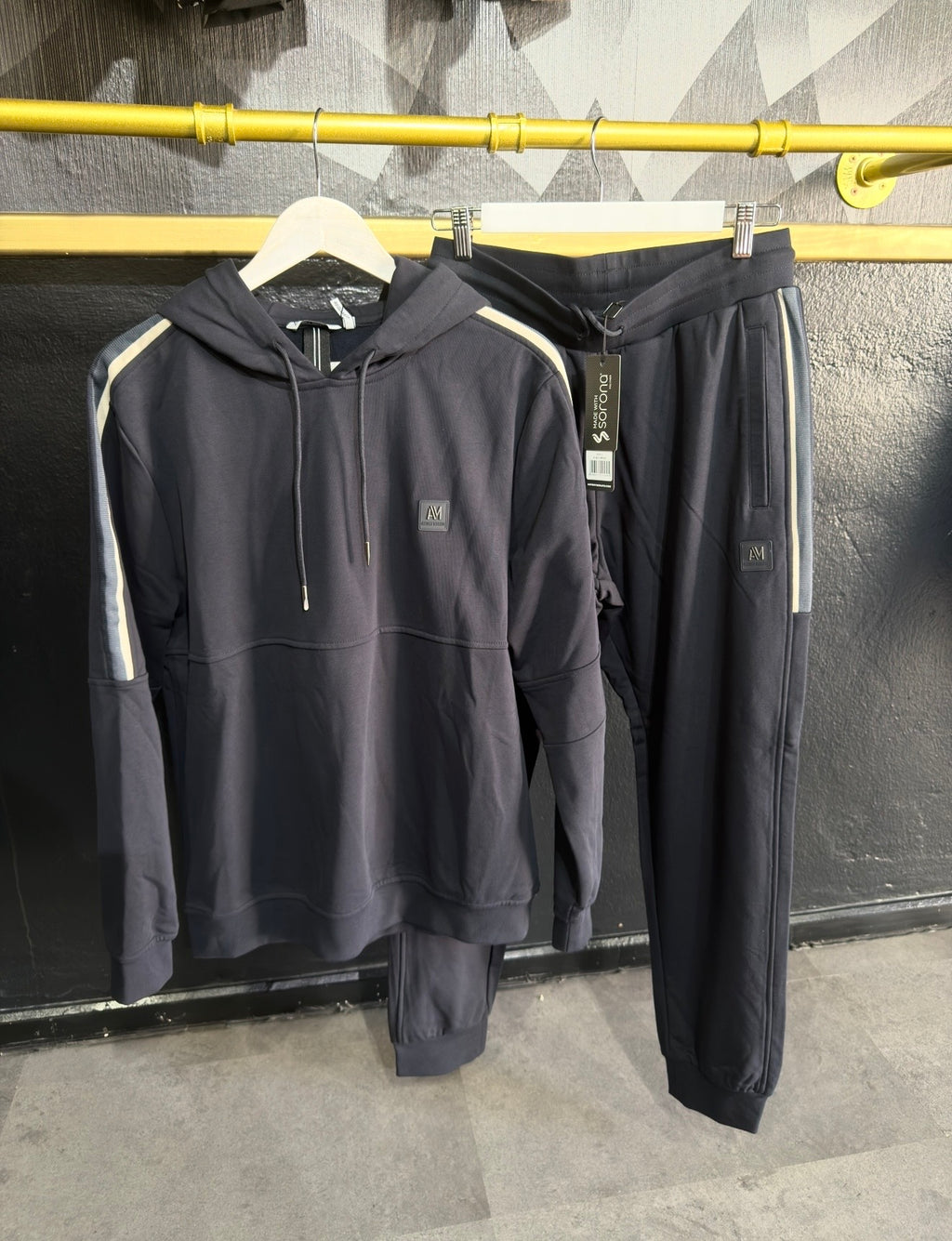 Sudadera Antony Morato Hombre Azul Marino con Capucha