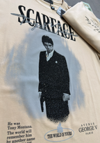 Camiseta George V Manga Corta Con Estampado Desgastado De Estilo Urbano Para Hombre