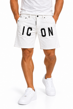 Men's ICON2 White Denim Shorts