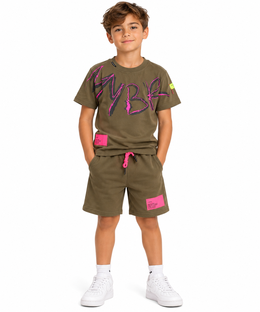 Conjunto My Brand Niño Verde Oliva