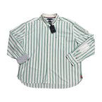 Tommy Hilfiger Men's Green Striped Long Sleeve Shirt