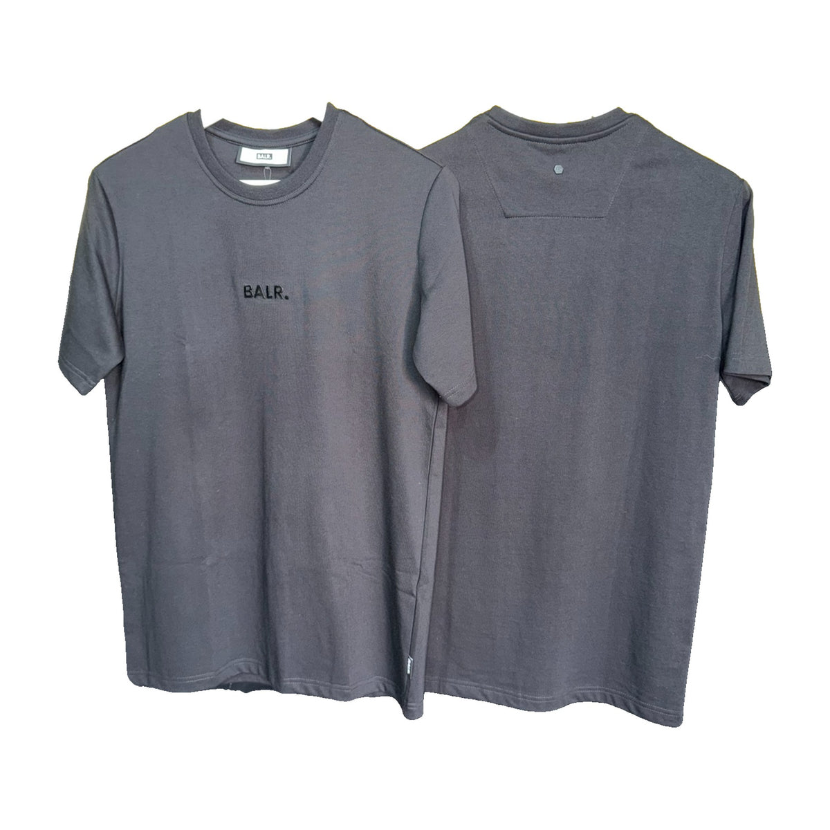Camiseta BALR. Hombre Gris Antracita Minimalista