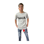 Camiseta BALR. Hombre Gris con Logo Frontal
