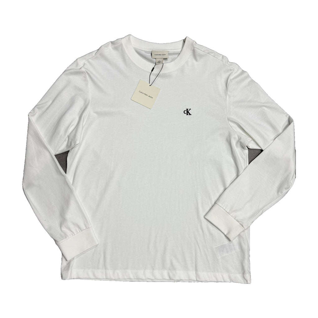 Camiseta Calvin Klein Hombre Manga Larga Blanca