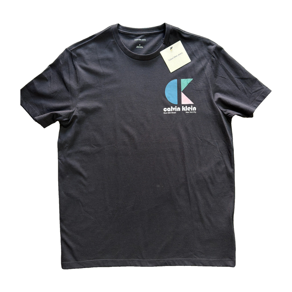 Camiseta Calvin Klein Hombre Negra Logo CK Multicolor