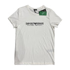 Camiseta Emporio Armani Mujer Blanca con Logo Negro
