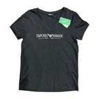 Camiseta Emporio Armani Mujer Negra Cuello Pico