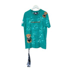 Camiseta MWM Hombre Verde Efecto Arrugado con Bordado