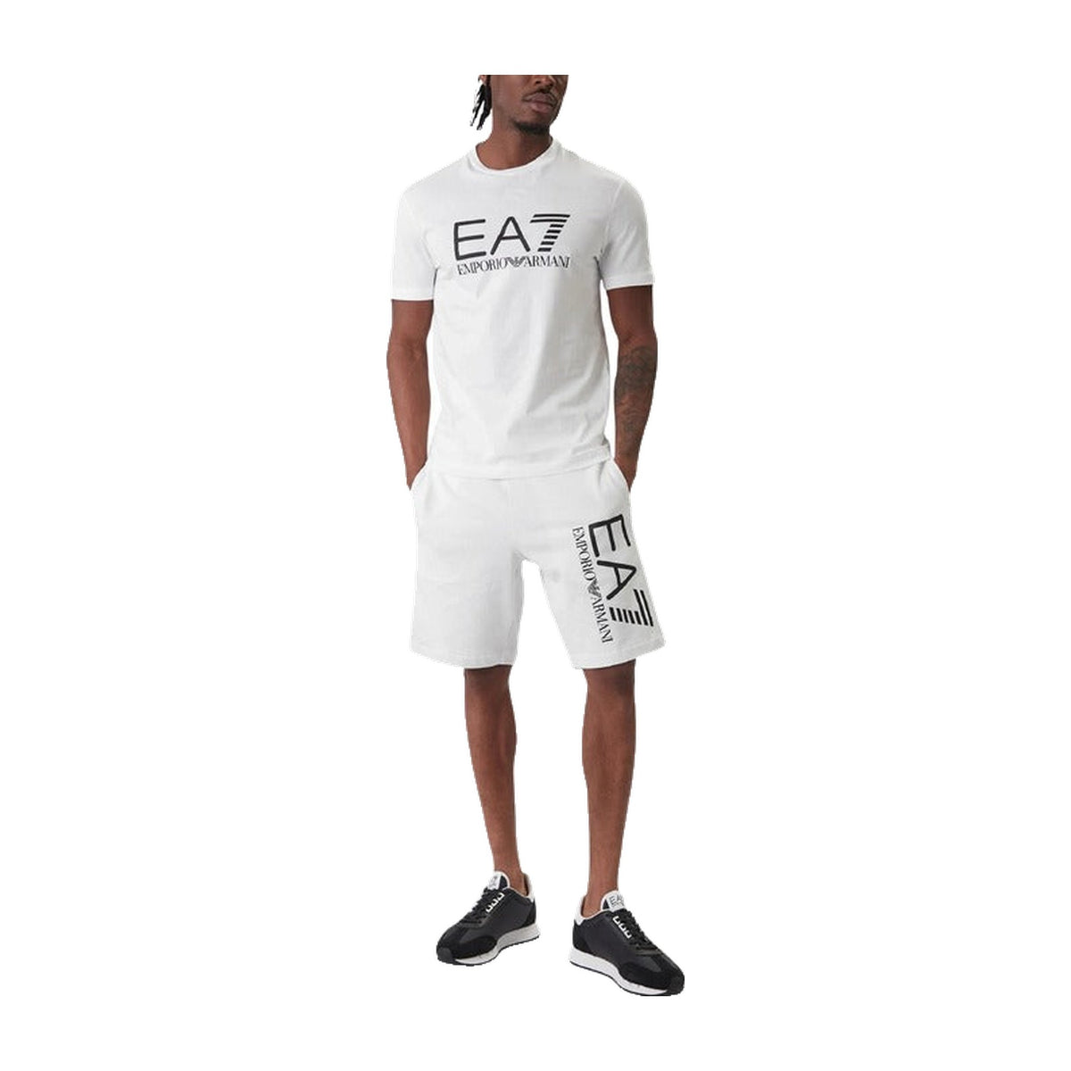 Conjunto EA7 Emporio Armani Blanco Camiseta y Short