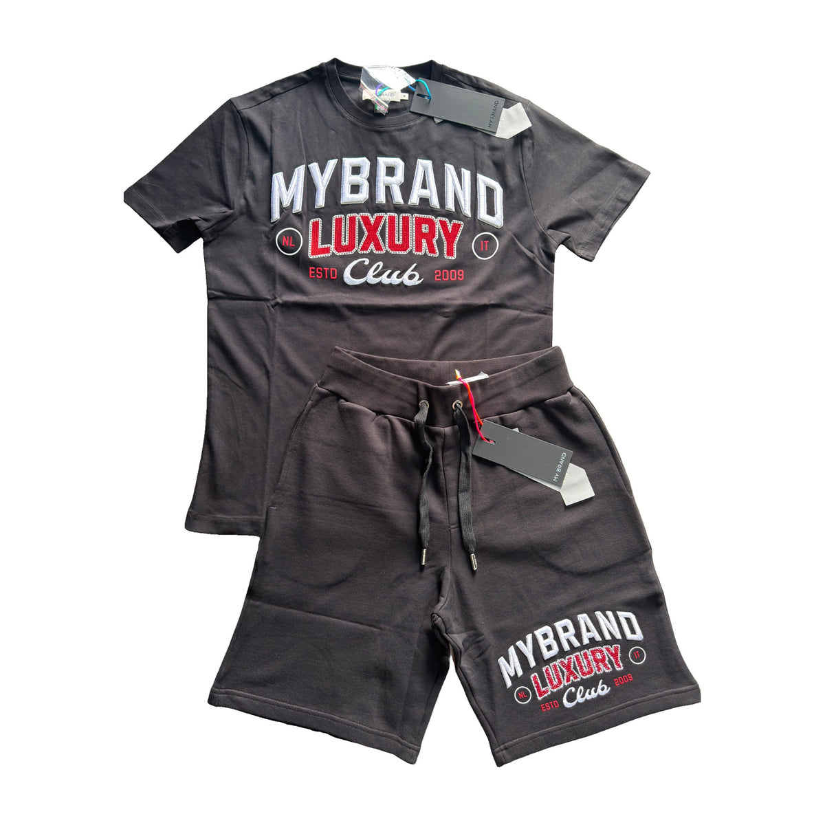 Conjunto My Brand Hombre Gris Bordado Luxury Club