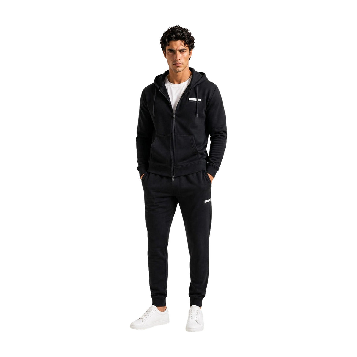 Chándal EA7 Emporio Armani Negro con Capucha Hombre