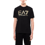Conjunto EA7 Emporio Armani Negro con Logo Dorado Hombre