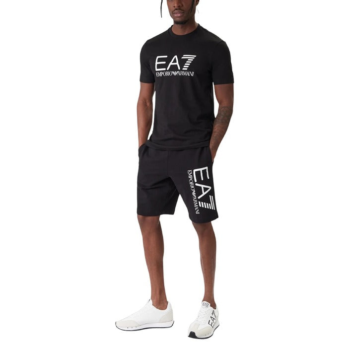 Conjunto EA7 Emporio Armani Negro con Logo Blanco Hombre