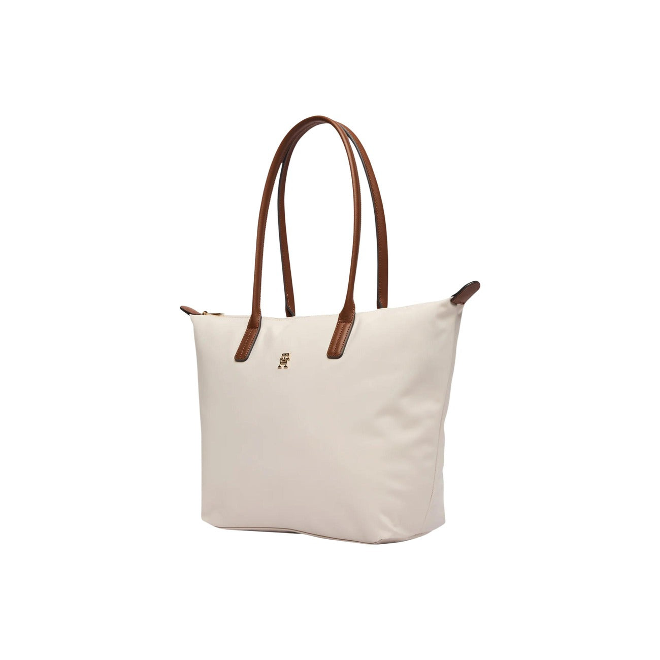 Tommy Hilfiger Bolso Mujer De Mano Nylon Piel Blanco Ligero Y Duradero Con Acabado Premium