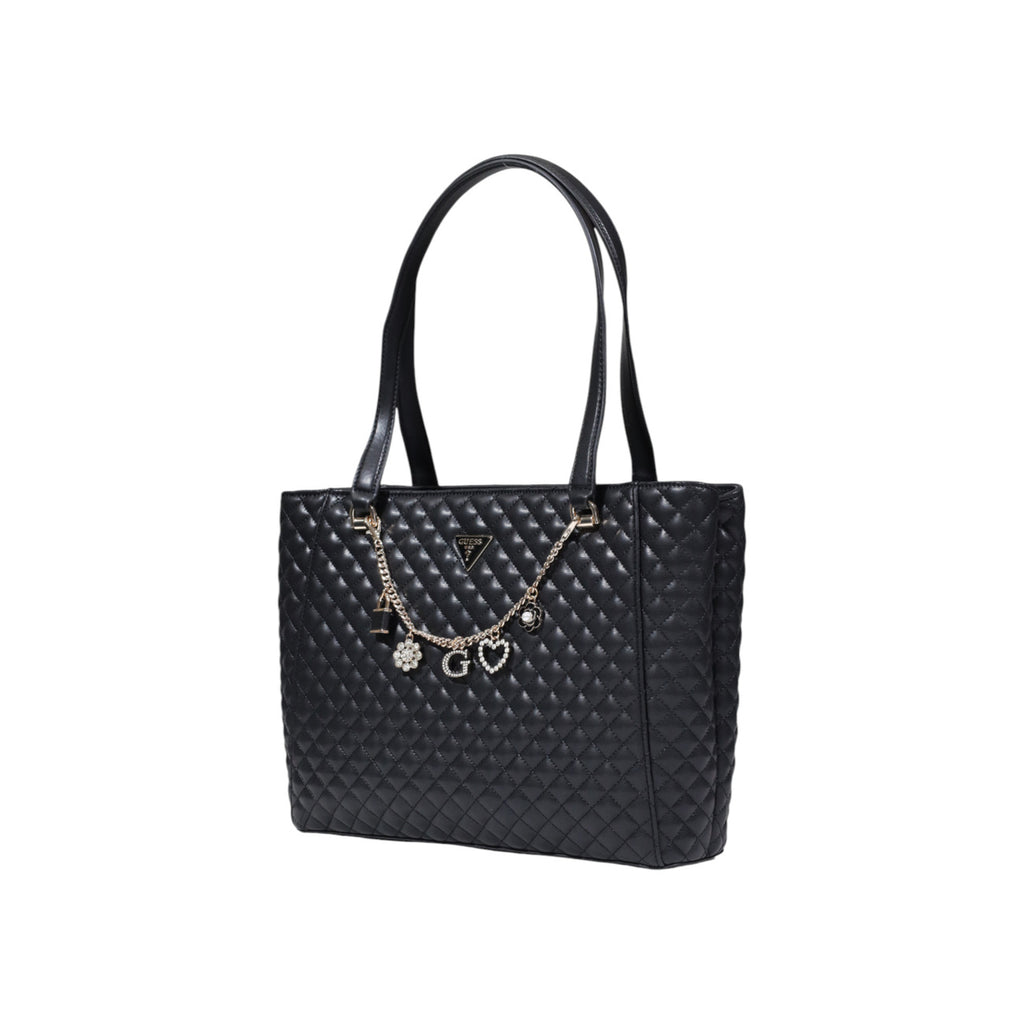 Guess Bolso Mujer Negro Con Cremallera