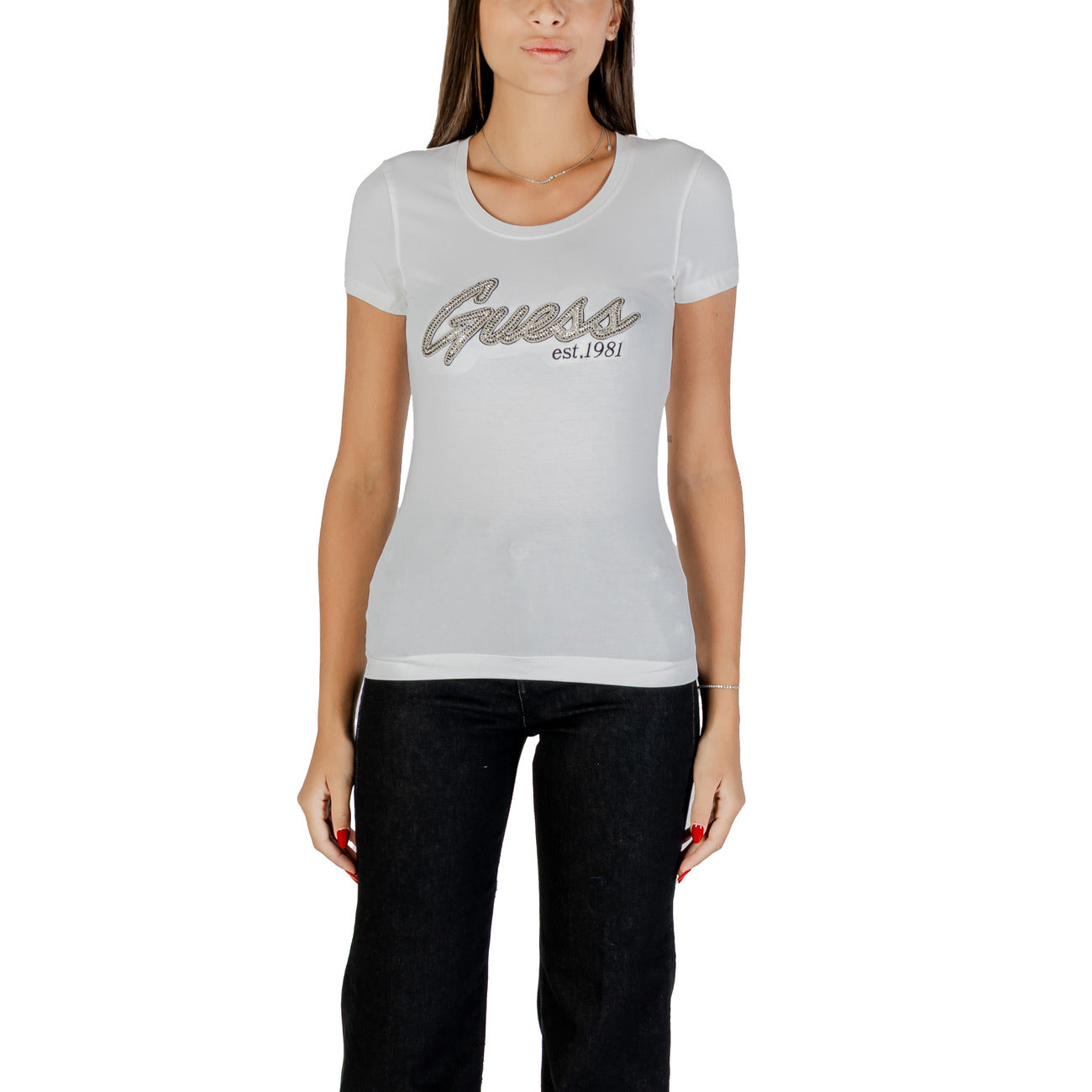 Guess Camisetas Mujer Con Strass Estampadas