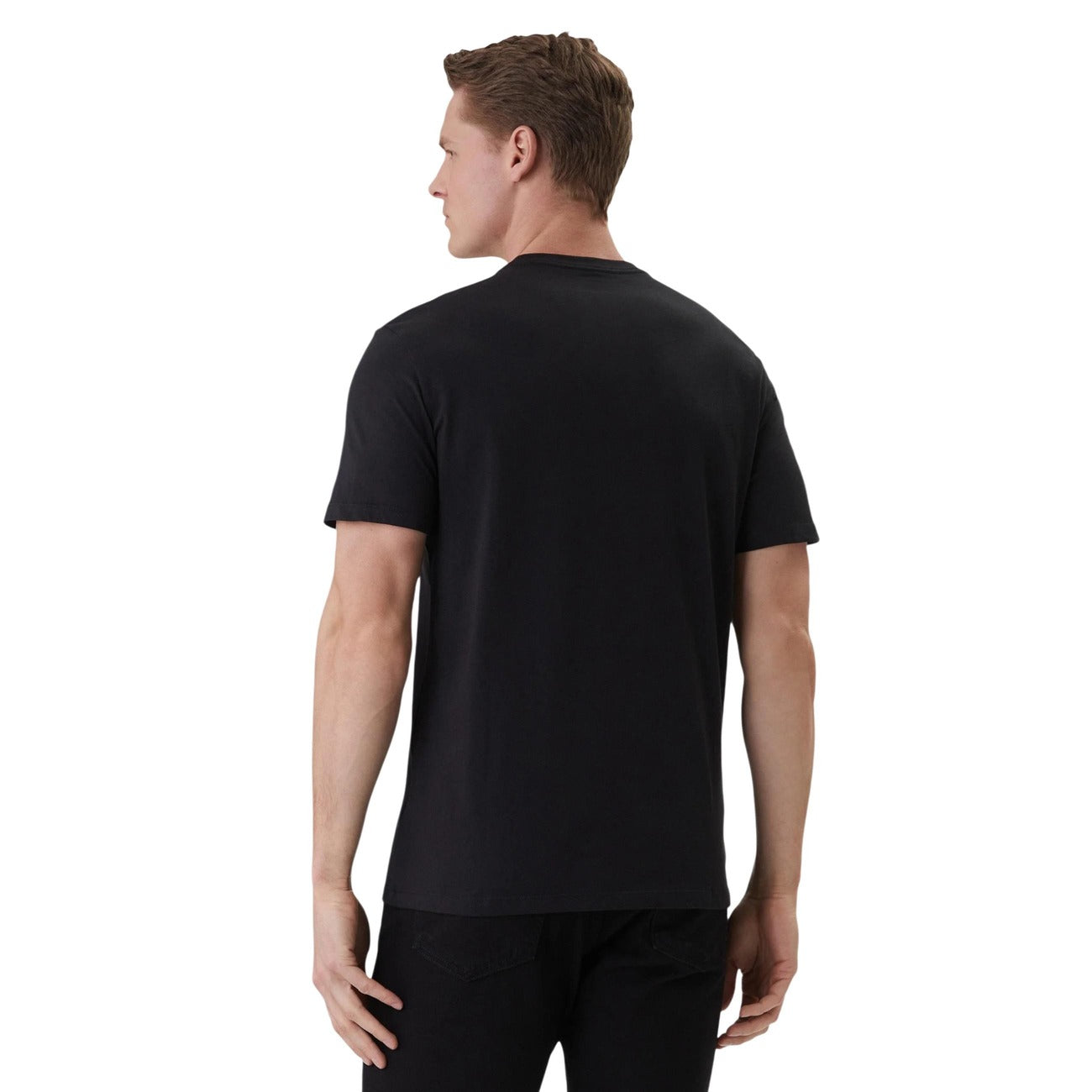 Calvin Klein Camisetas Hombre Cuello Redondo Negra Con Tejido Suave Y Estilo Minimalista