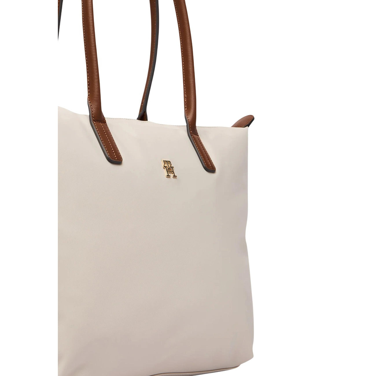 Tommy Hilfiger Bolso Mujer De Mano Nylon Piel Blanco Ligero Y Duradero Con Acabado Premium