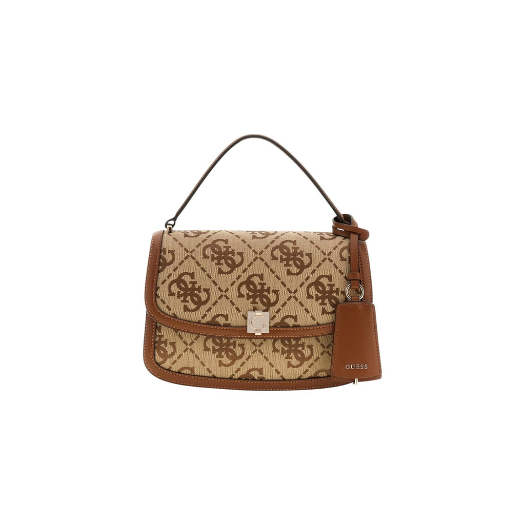 Guess Sacs pour femmes Imprimés Marron Avec Fermeture Éclair Et Poches Intérieures Et Extérieures