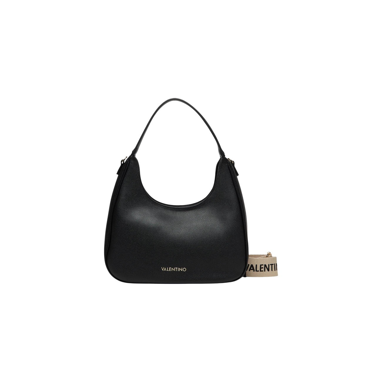 Valentino Bags Bolso Bandolera Negra Con Cremallera