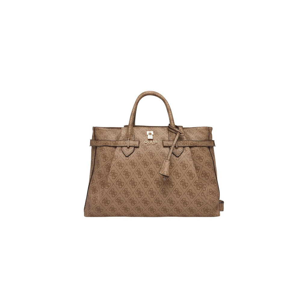 Guess Bolso De Mano Mujer Beige Poliuretano 100 Práctico Y Elegante Para Diario