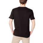 Tommy Hilfiger Camiseta Hombre Manga Corta Negra Cuello Redondo Cómodo Y Estilo Moderno