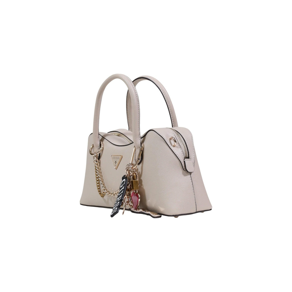 Guess Bolso Davina Beige Con Cremallera Mujer