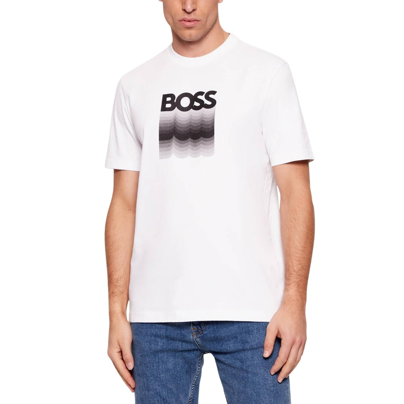 Boss Camisetas Hombre 100%  Algodón Suave Y Transpirable Con Estampado Moderno Versátil