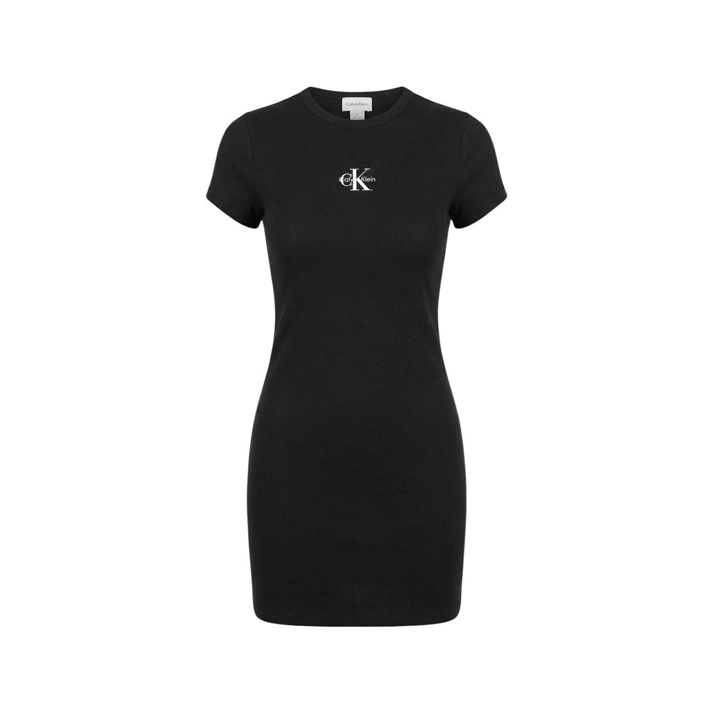Calvin Klein Jeans Vestidos Mujer Negro Con Estampado Distintivo Y Comodidad Diario