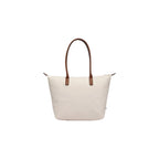 Tommy Hilfiger Bolso Mujer De Mano Nylon Piel Blanco Ligero Y Duradero Con Acabado Premium