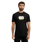 Armani Exchange Camisetas Hombre Negra Estampado