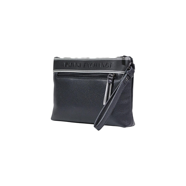 Armani Exchange Bolso De Mano Hombre Negro Con Cremallera Y Dimensiones 30x20x4 Cm