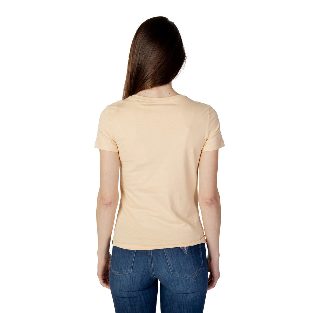Guess Camisetas Mujer Confort Todo El Día Color Rosa Estampado Distintivo Estilo
