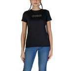 Guess Active Tee-shirt Femme Imprimé Subtil Rose