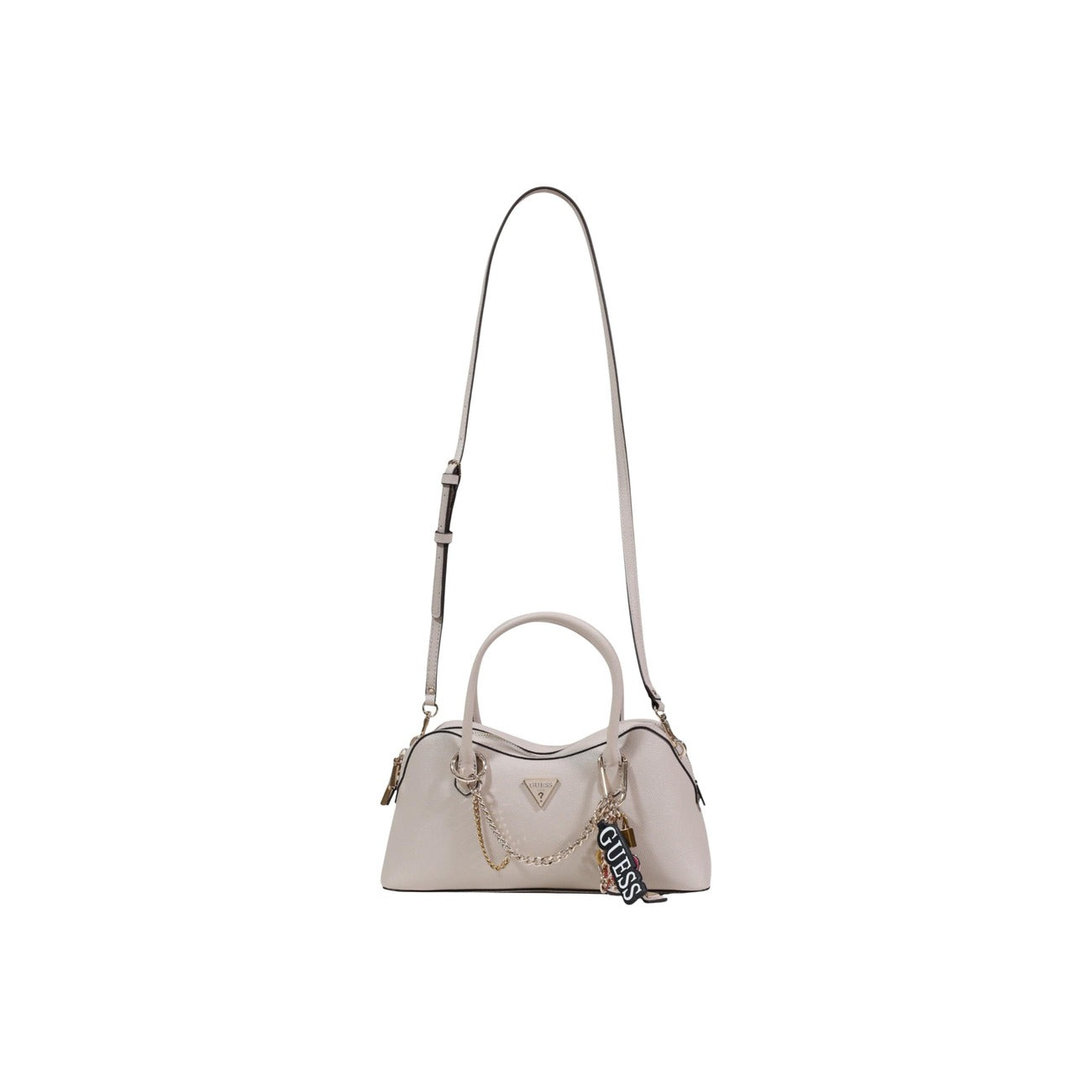 Guess Bolso Davina Beige Con Cremallera Mujer