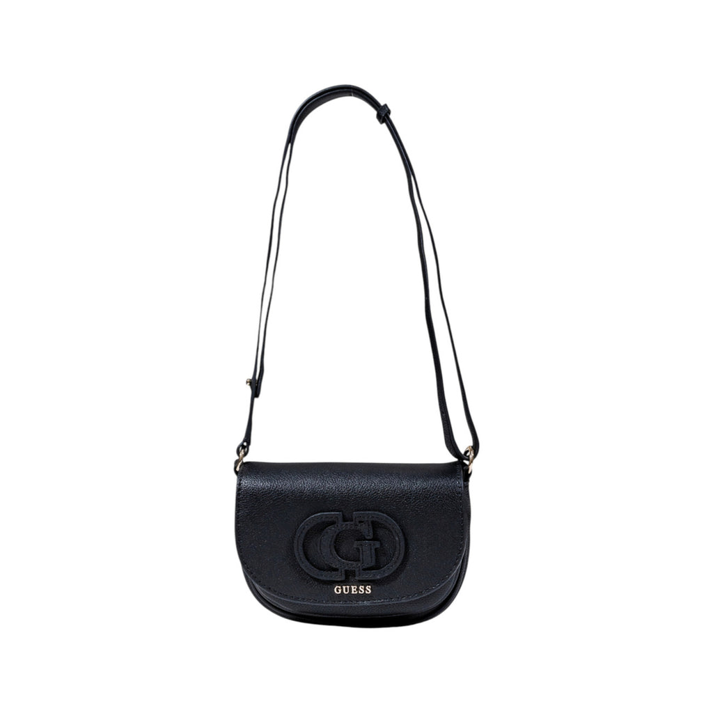 Guess Bolso Bandolera Mujer Negro Con Cierre Botón