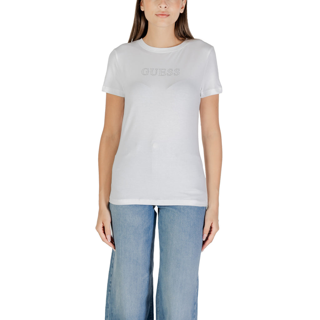 Guess Active Tee-shirt Femme Imprimé Subtil Rose