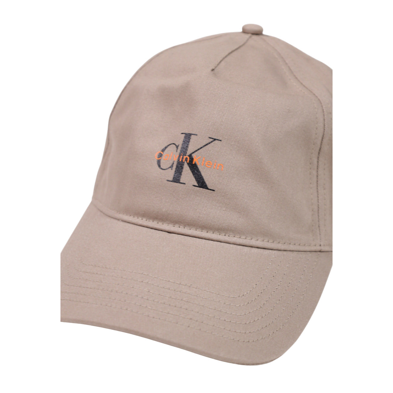 Calvin Klein Sombrero Hombre Beis 100% Algodón Con Hebilla Y Vista Moderna