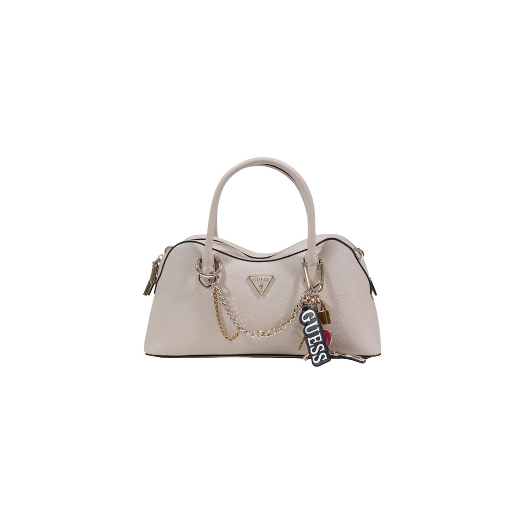 Guess Bolso Davina Beige Con Cremallera Mujer