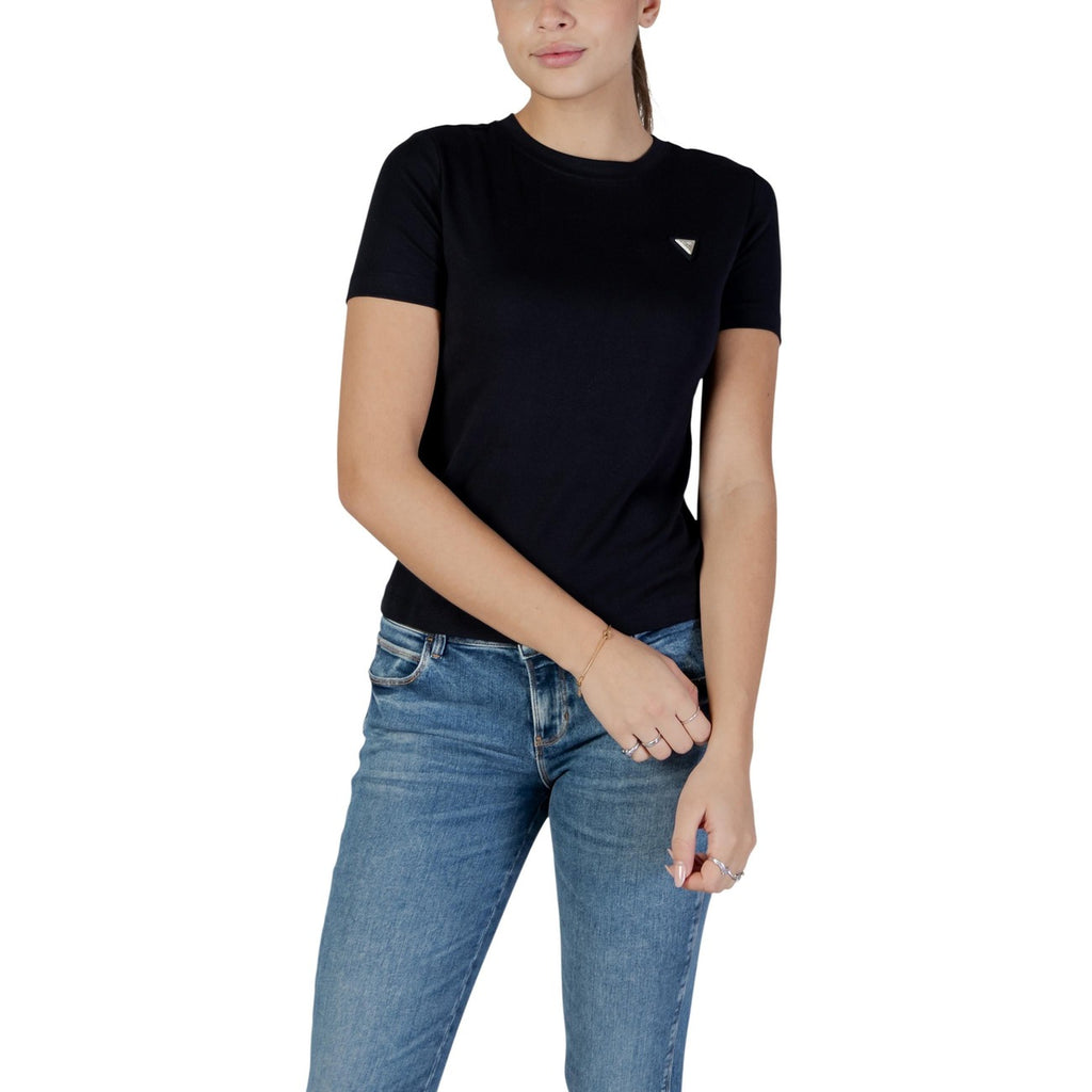 Guess Active Mujer Camisetas Estilo Comodidad Rendimiento Diario En Negro Tejido Suave Duradero