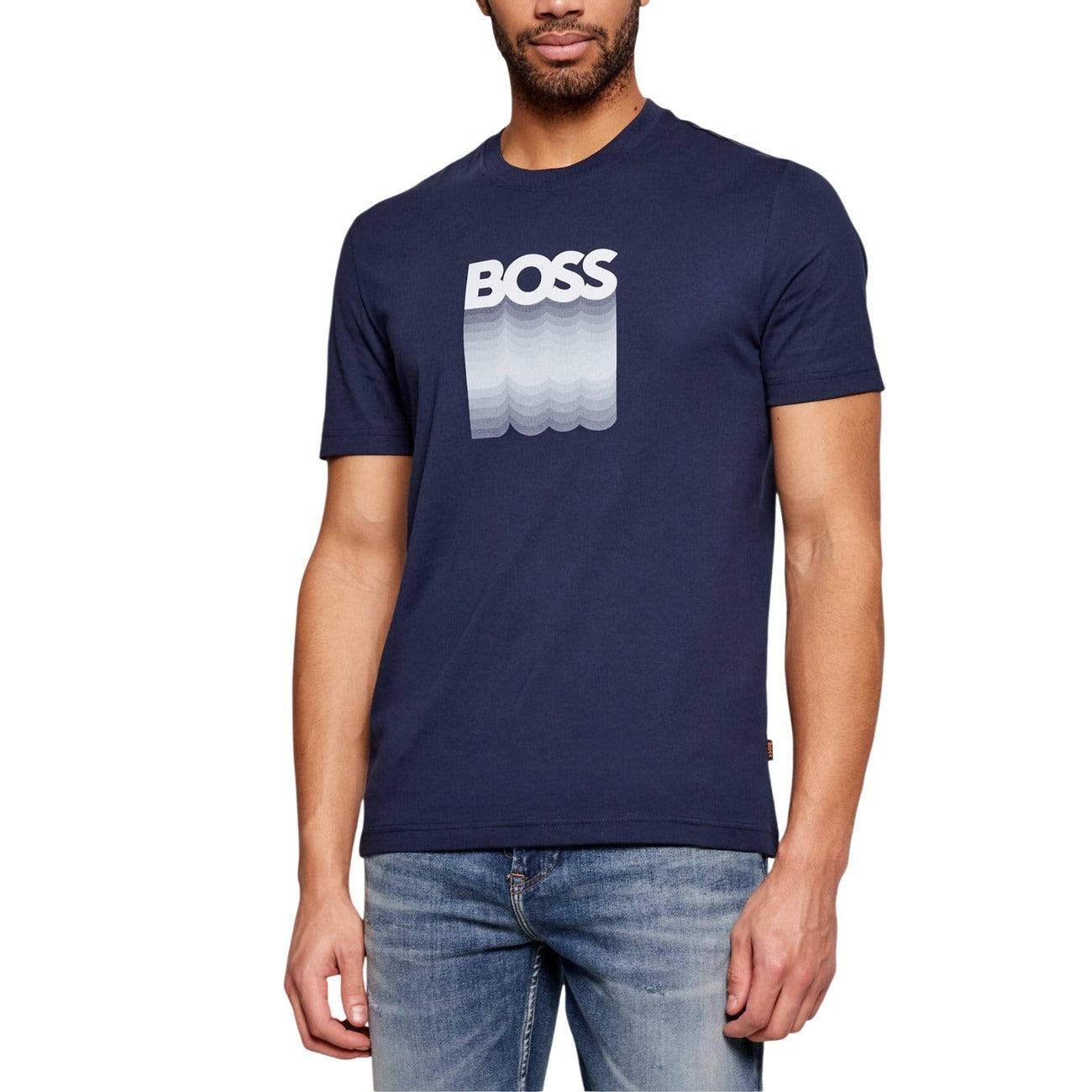 Boss Camisetas Hombre 100%  Algodón Suave Y Transpirable Con Estampado Moderno Versátil