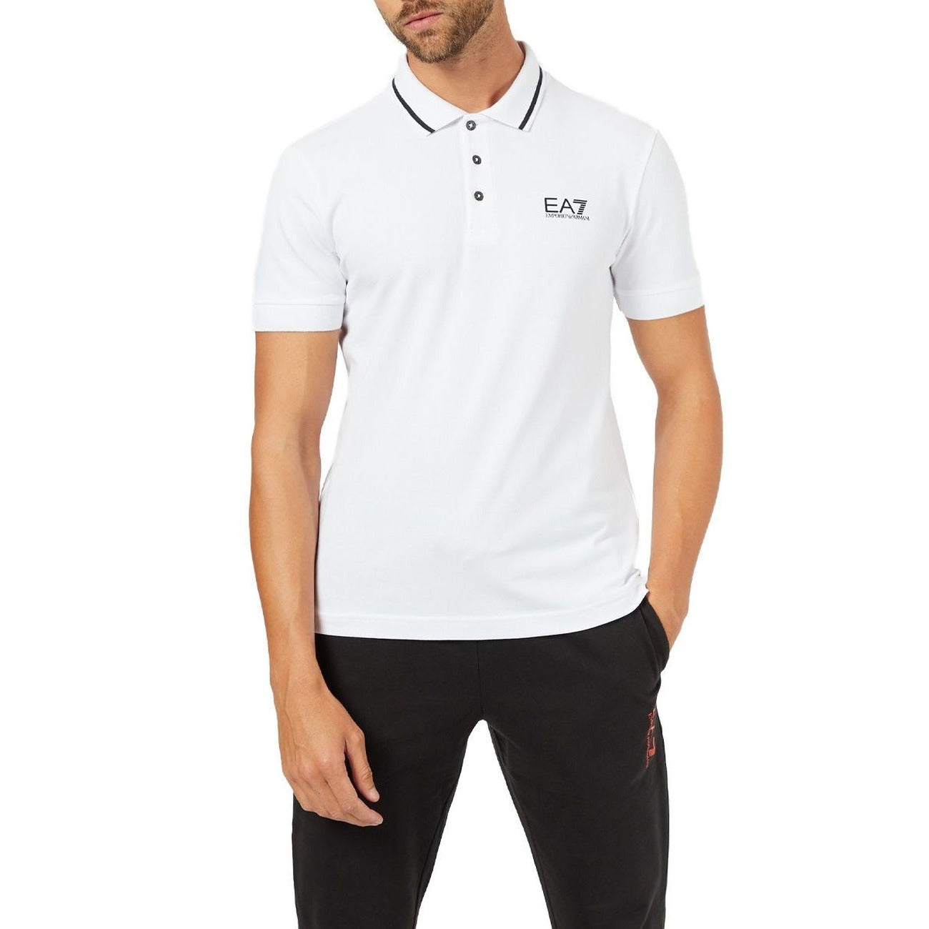 Ea7 Polos Hombre Comodidad Fresco Diseño Unicolor