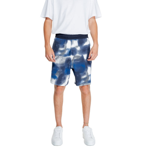 Armani Exchange Bermudas Hombre Azul Estampado Con Lycra Para Mayor Ajuste Y Comodidad