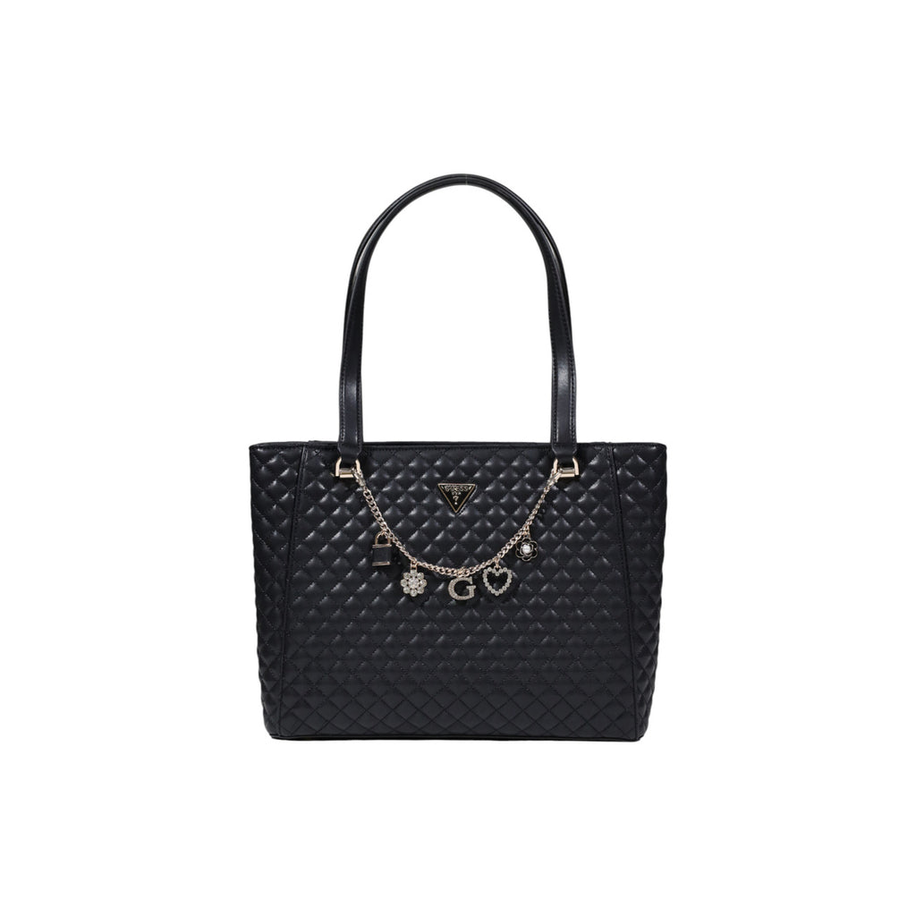 Guess Bolso Mujer Negro Con Cremallera