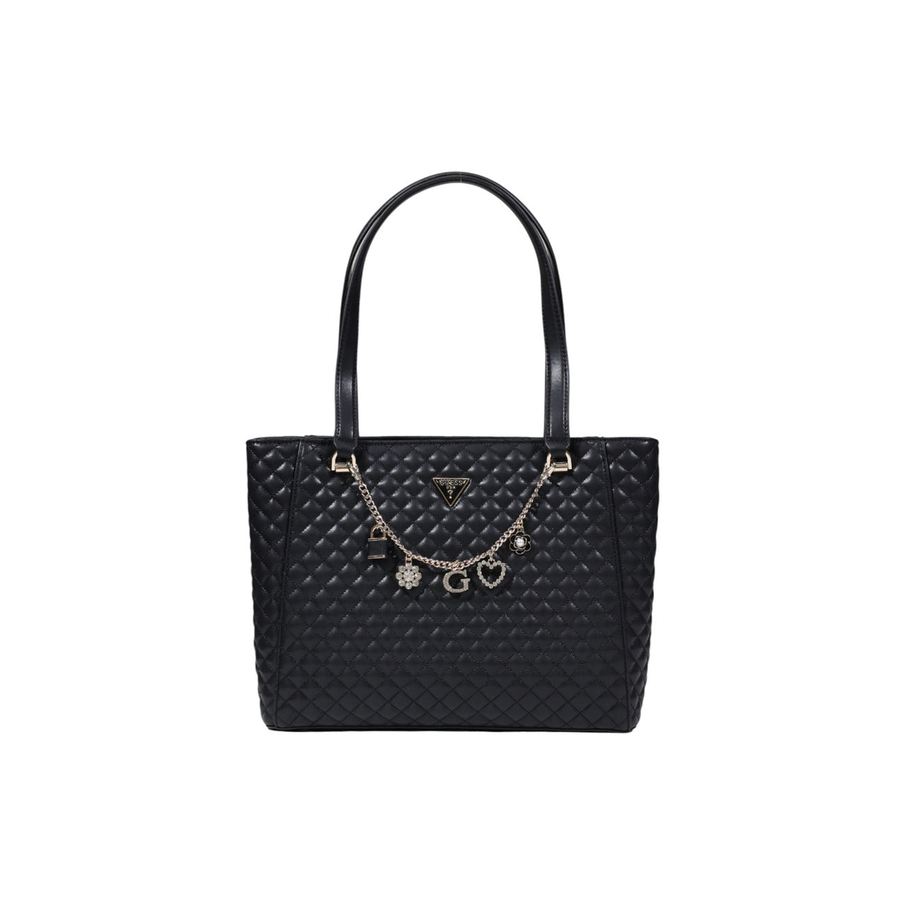 Guess Bolso Mujer Negro Con Cremallera