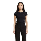 Armani Exchange Femme T-shirts Blanc Col Rond Manches Courtes Confort Toute La Journée