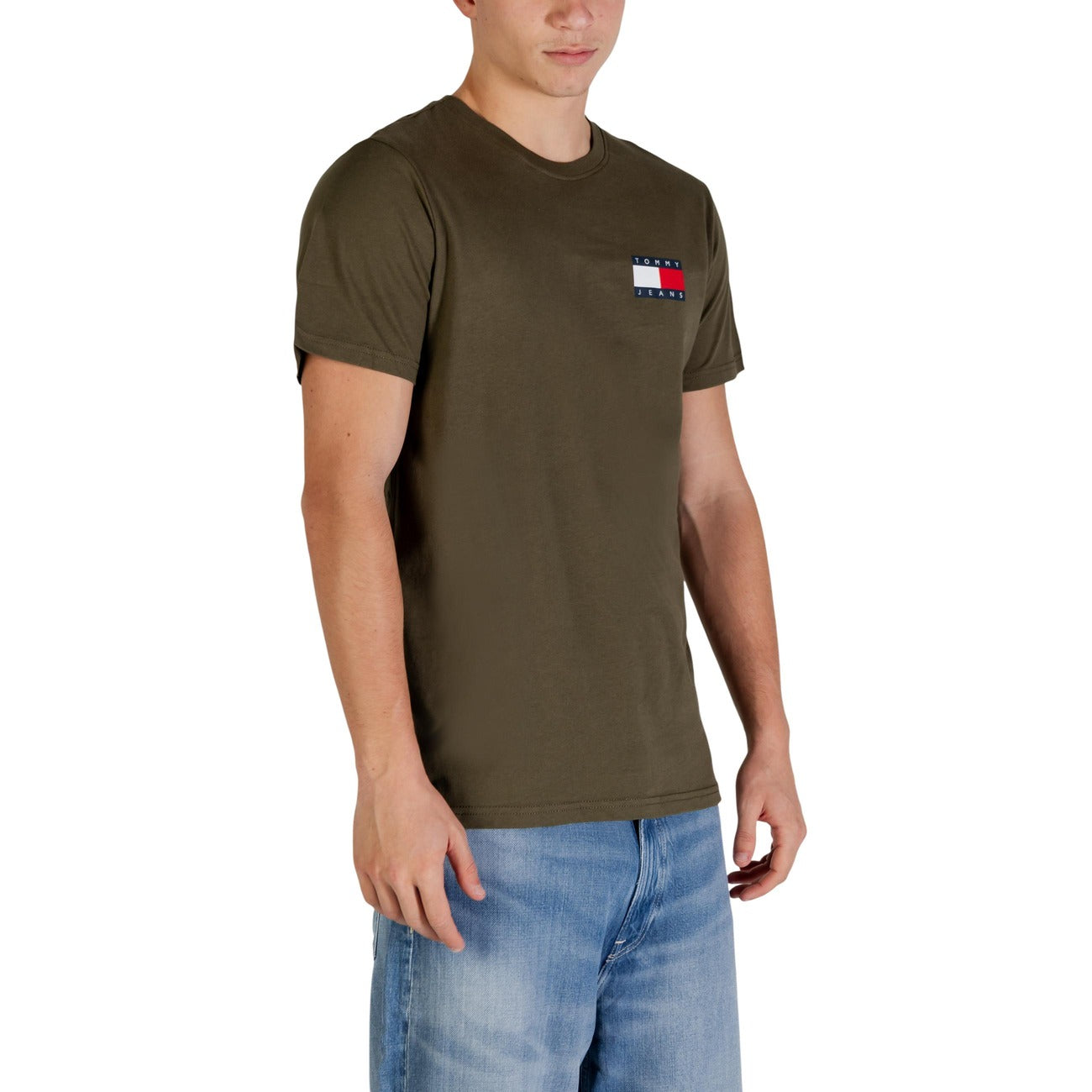 Tommy Hilfiger Camiseta Hombre Verde Tejido Suave Comodidad Diaria Primavera Verano