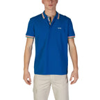 Boss Polo Hombre Algodón Suave Azul Claro