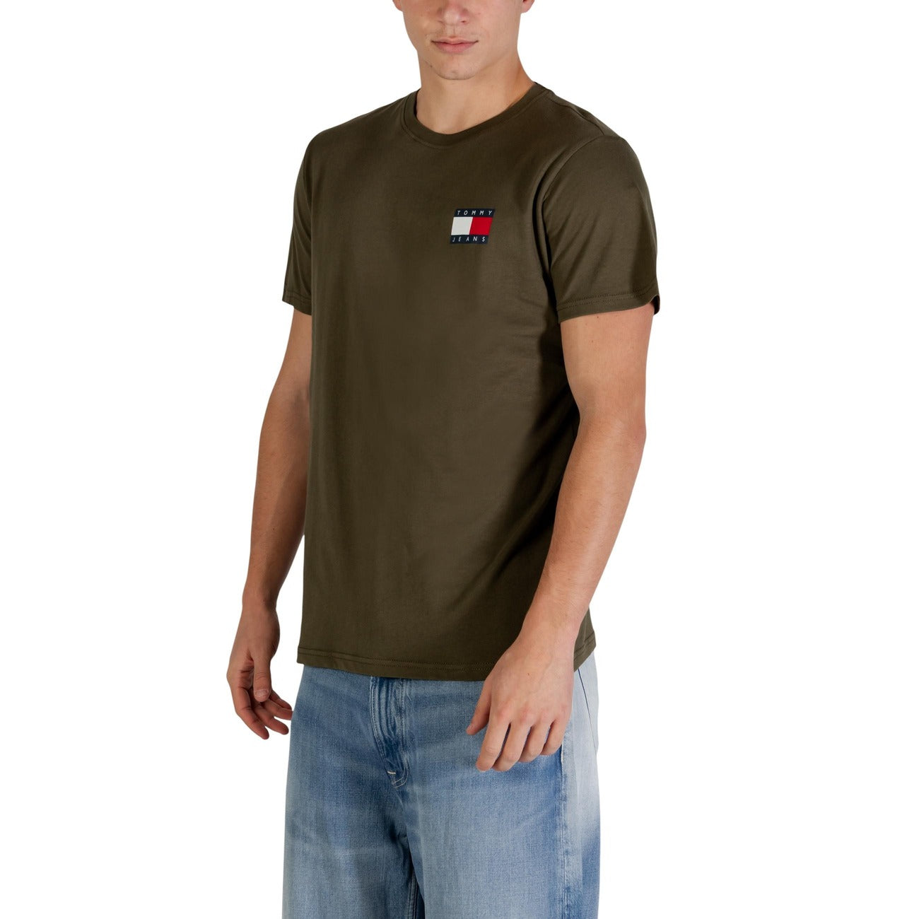 Tommy Hilfiger Camiseta Hombre Verde Tejido Suave Comodidad Diaria Primavera Verano