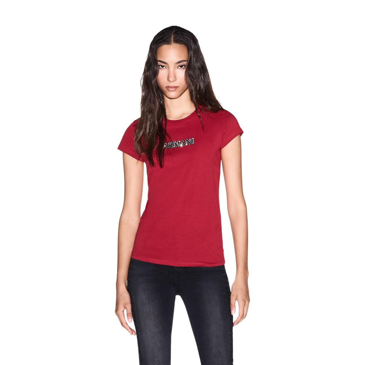 Camiseta Armani Exchange Mujer Rojo